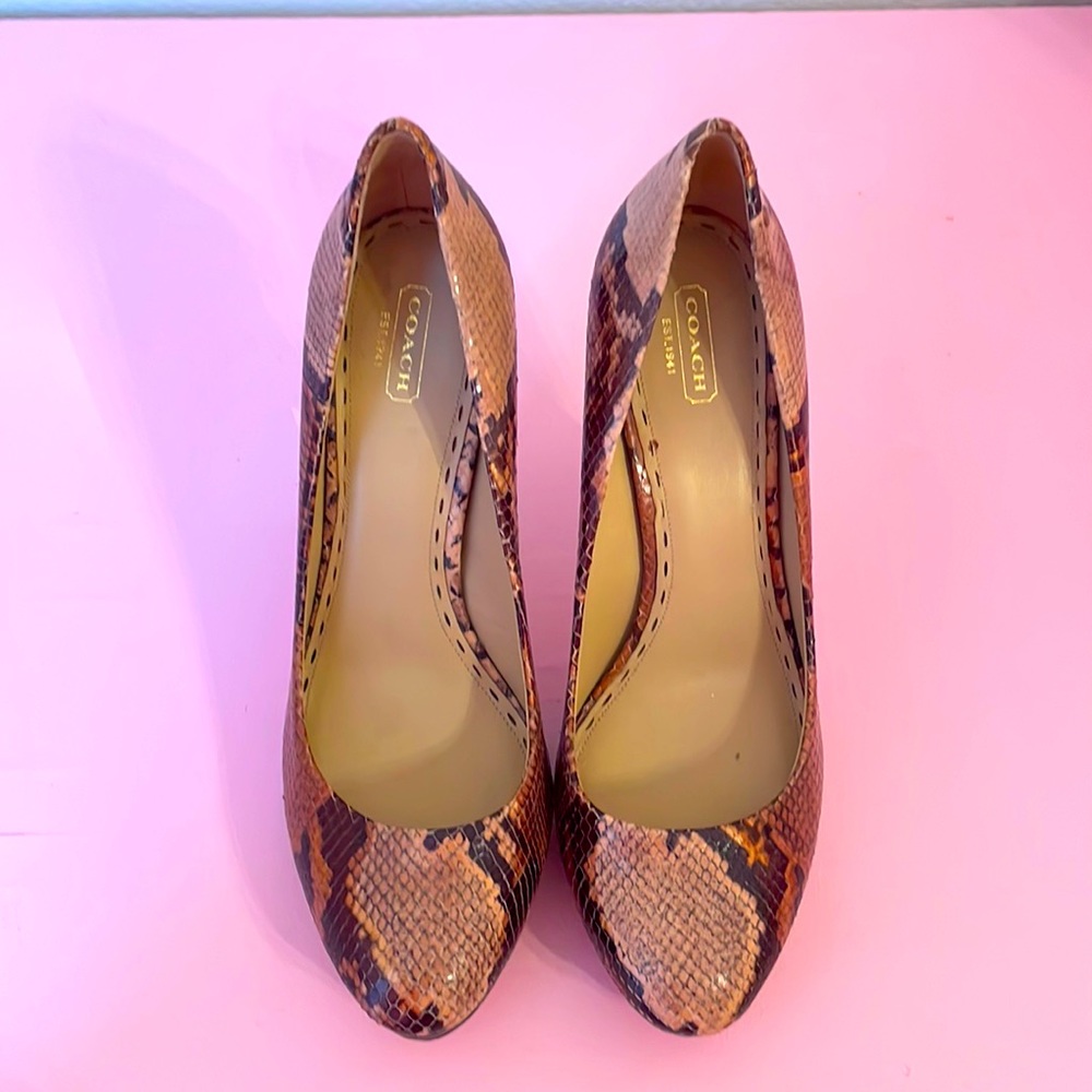 Authentic Coach - Snakeskin Heels